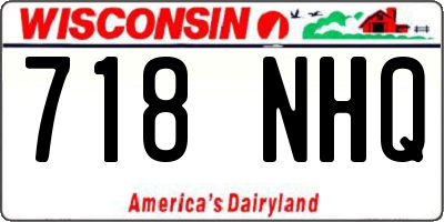 WI license plate 718NHQ