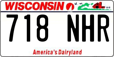 WI license plate 718NHR