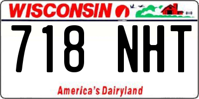 WI license plate 718NHT