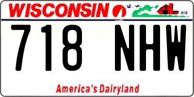 WI license plate 718NHW