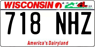 WI license plate 718NHZ