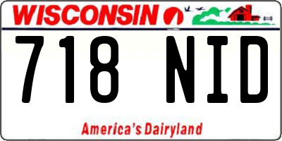 WI license plate 718NID
