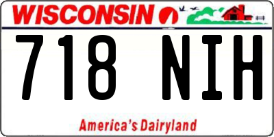 WI license plate 718NIH