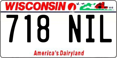 WI license plate 718NIL