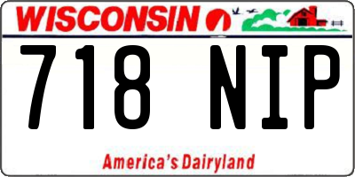 WI license plate 718NIP