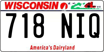 WI license plate 718NIQ