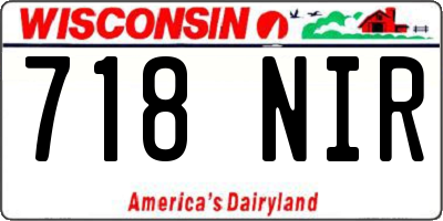 WI license plate 718NIR
