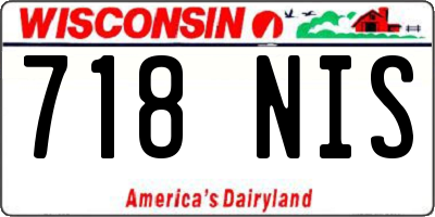 WI license plate 718NIS