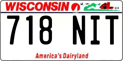 WI license plate 718NIT