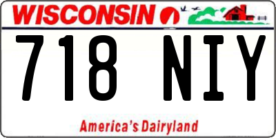 WI license plate 718NIY