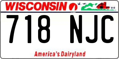WI license plate 718NJC