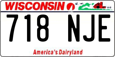 WI license plate 718NJE