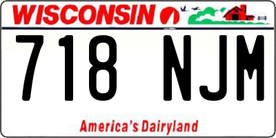 WI license plate 718NJM