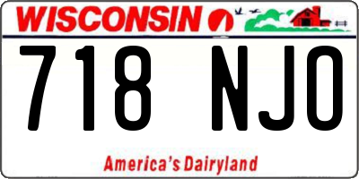 WI license plate 718NJO