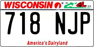 WI license plate 718NJP