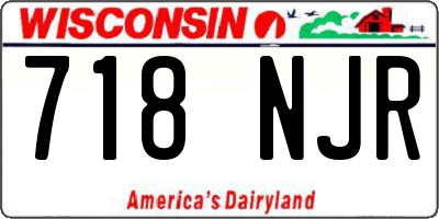 WI license plate 718NJR