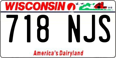 WI license plate 718NJS
