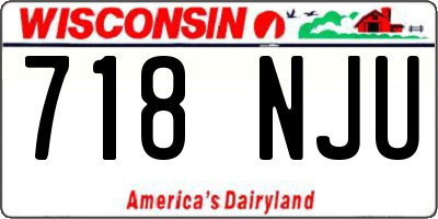 WI license plate 718NJU