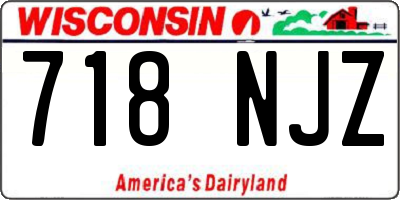WI license plate 718NJZ
