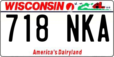 WI license plate 718NKA