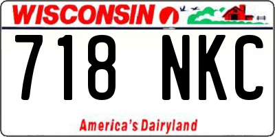 WI license plate 718NKC
