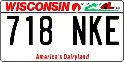 WI license plate 718NKE