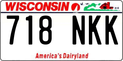 WI license plate 718NKK