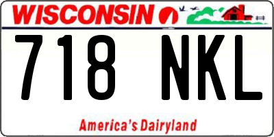 WI license plate 718NKL