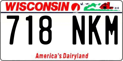 WI license plate 718NKM