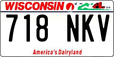 WI license plate 718NKV