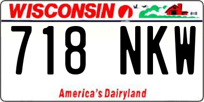 WI license plate 718NKW