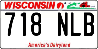 WI license plate 718NLB