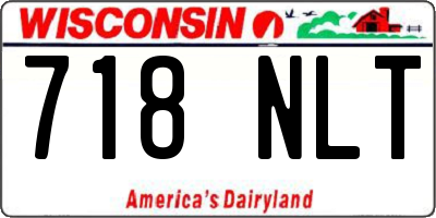 WI license plate 718NLT