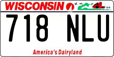 WI license plate 718NLU