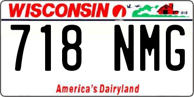 WI license plate 718NMG