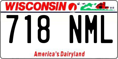 WI license plate 718NML