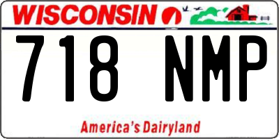 WI license plate 718NMP