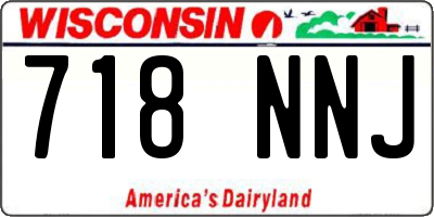 WI license plate 718NNJ