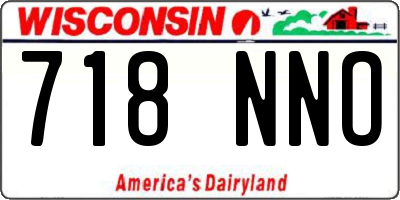 WI license plate 718NNO