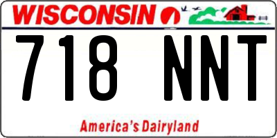 WI license plate 718NNT