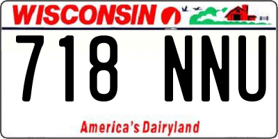 WI license plate 718NNU