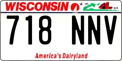 WI license plate 718NNV