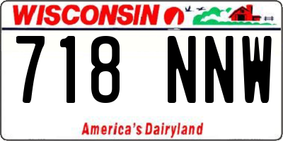 WI license plate 718NNW