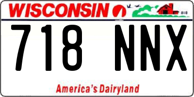 WI license plate 718NNX