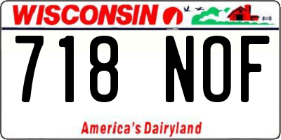 WI license plate 718NOF
