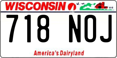 WI license plate 718NOJ