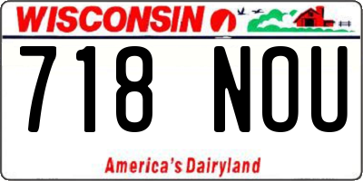 WI license plate 718NOU