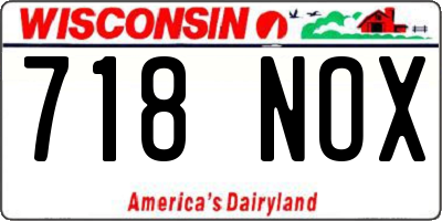 WI license plate 718NOX