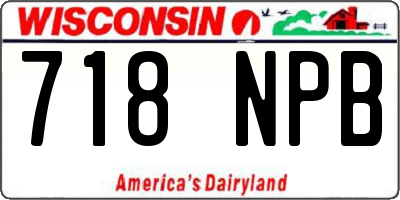 WI license plate 718NPB