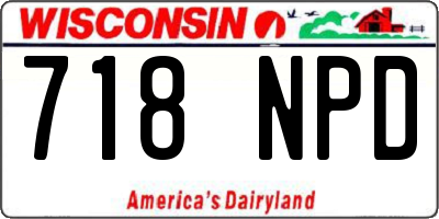 WI license plate 718NPD